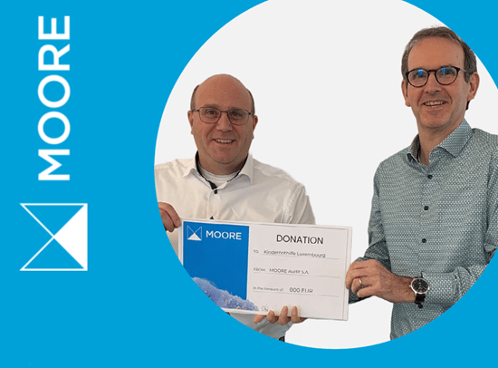Spendenaktion Moore Audit S.A. Luxembourg (Quelle: Moore) Spendenaktion Moore Audit S.A. Luxembourg (Quelle: Moore)