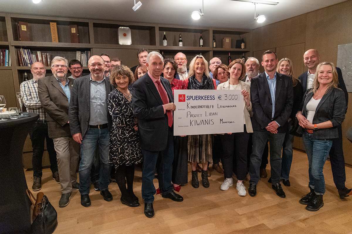 Spendenaktion des Serviceclubs Kiwanis Mamerdall an die Kindernothilfe Luxembourg